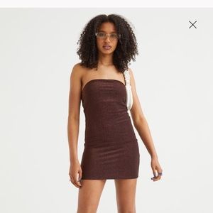 🐳 3/$20 H&M Bandeau Dress Glitter Bandeau Mini Dress NWT